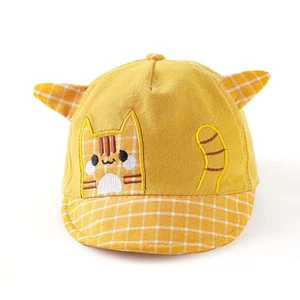 Soft Baby Baseball Cap Cartoon Cat Pattern Children Peaked Caps - Picture 1 of 12