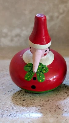 PINOCCHIO trottola in Legno dipinto a mano - Ed. Sevi, anni '40/50 - RARA* - Immagine 1 di 3