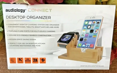 Audiology Connect Organizador de Escritorio Estación de Carga Compacta Base-3 PUERTOS USB Foto 1 de 4