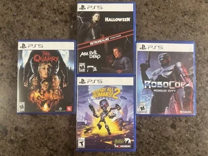 PS5 Games Robocop, The Quarry, Retrorealms: Halloween/Ash vs Evil Dead, DAH 2 - Picture 1 of 7
