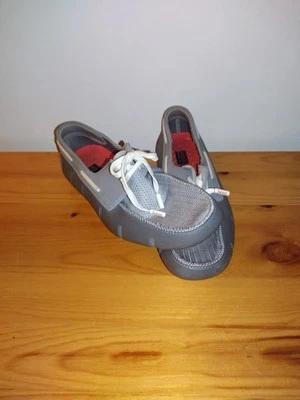 SWIMS Mens Size 7 Light Gray Boat Breeze Loafer  Lace Tie Beach Slip-On - Image 1 of 4