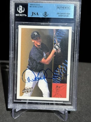 BGS Auténtico 1994-95 Fleer Excel Derek Jeter Automático MILB Tampa Yankees JSA #97 Foto 1 de 4