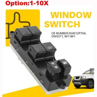 Interruptor de janela Master Power Control lado esquerdo para 2011-2015 Nissan Xterra PRO-4X - Imagem 1 de 4