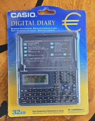 CASIO SF-3300ERBU-S Digital Diary Backlit Display 32kb [1998] Still Sealed - Image 1 of 3