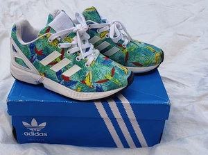 Adidas Torsion ZX FLUX scarpe da ginnastica con scatola ragazzi ragazze Jungle UK11.5 EU30 Ortholite - Foto 1 di 10