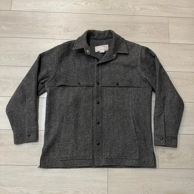 CC Filson Mens Gray Wool Cape Coat Mackinaw Style 95 Jacket Made in USA Size M - Image 1 of 4