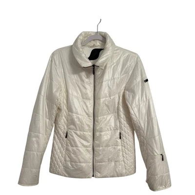 Chaqueta Spyder Primaloft acolchada hinchada para mujer 10 blanco perla aire libre invierno Foto 1 de 4