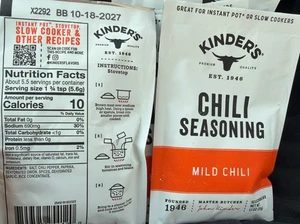 Kinders Mild Chili Seasoning Mix 1.1 oz (3 Pack) - Picture 1 of 1