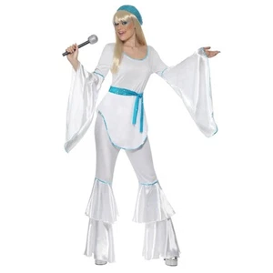 Pop Disco Super Trooper Song Women's Costume Small Flares Top 70s Diva Party - Picture 1 of 5