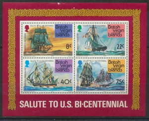 Virgin Islands (British) Stamp Scott #312a, MNH, US Bicentennial Souvenir Sheet - Picture 1 of 1