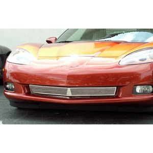 Polished Stainless Front Billet Style Grille Overlay for 2005-13 Chevy Corvette - Bild 1 von 4