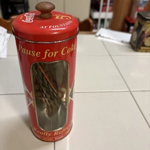 Vintage Original Coca Cola Arbeitsplatte Strohhalm Halter Spender - Bild 1 von 6