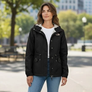 The North Face Womens Size XS Black Hyvent DT Full Zip Hooded Windbreaker Jacket - Picture 1 of 12
