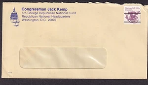 Cubierta precancelada Hansom Cab 10.9c Congresista Jack Kemp Washington DC - Imagen 1 de 1