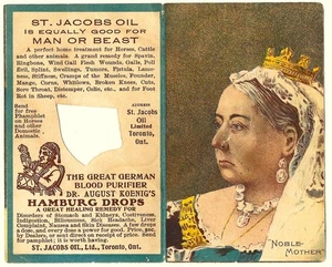 1900’s Queen Victoria & King Edward VII Trade Card Metamorphic Toronto Canada - Foto 1 di 4