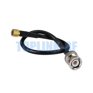 L5 Microdot Male Plug 10-32UNF to BNC Male Pigtail Cable RG174 30cm Flaw Sensor - Picture 1 of 2