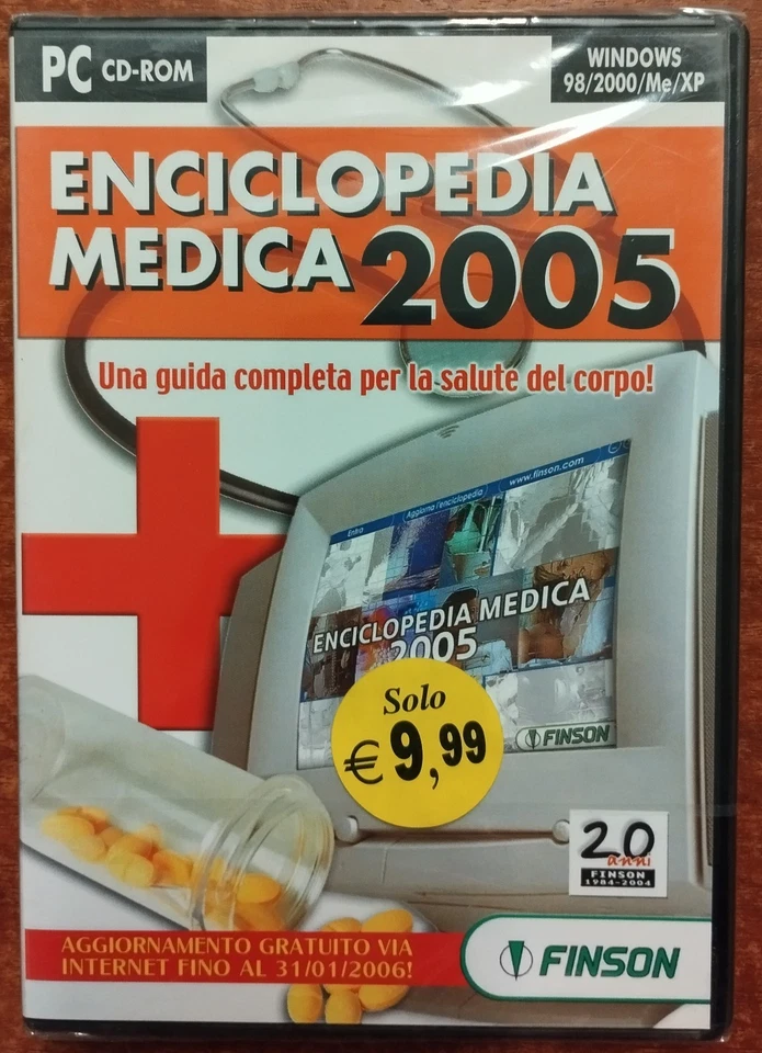 PC CD-Rom - ENCICLOPEDIA MEDICA 2005 -Ed. FINSON 2004 Blisterato windows 98 a XP - Immagine 1 di 3