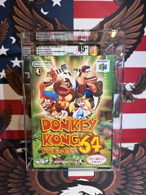 Brand New VGA 85 Graded DONKEY KONG NFR Nintendo N64 Japan Big Box 1999 Unopened - Image 1 of 4