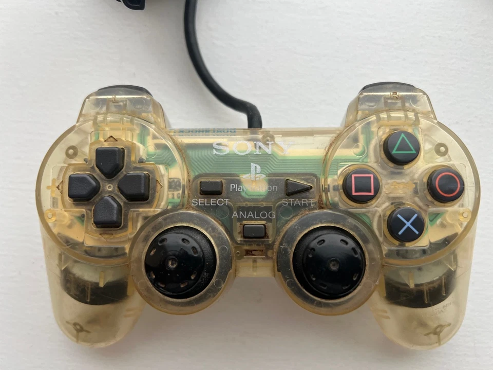Sony PlayStation 2 PS2 DualShock 2 Controller - CLEAR - NOT WORKING - FPOR - Image 1 of 1