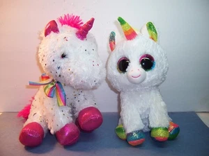 TOY FACTORY /TY Glitzerstern Plüsch PIXY Regenbogen Metallic EINHORN - 2 STÜCK - Bild 1 von 5