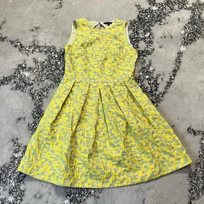 Vestido Tara Jarmon para mujer talla 40/8 amarillo mezcla de algodón floral espalda abierta Foto 1 de 4
