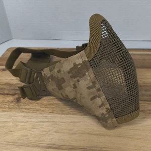 Airsoft Mesh Mask, Half Face Mesh Mask- Digital camo- Flex fit - Picture 1 of 4