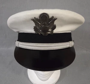 Berkshire Deluxe Hat USAF Air Force Officer Visor Size 6 7/8 White Cap - Picture 1 of 10