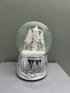 Reed and Barton Nordpol gebunden Weihnachten Schneekugel Rentier #5 - Bild 1 von 8