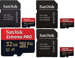 SanDisk Micro SD SDXC Extreme PRO 4K Card U3 32GB 64GB 128GB 4 NEXTBASE DASH CAM