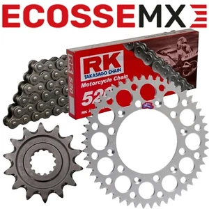 Cadena de servicio estándar KTM XC300 EXC300 TPI RK y kit de piñón plateado Renthal - Imagen 1 de 4