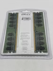 2GB 2x1GB PC2-6400 PNY A0QIT-T DDR2-800 240-Pin Desktop Ram Memory Kit DIMM - Picture 1 of 8