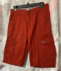 LEVI’S Boys Size 16 Regular Shorts Red Cargo Flat Front - Picture 1 of 14