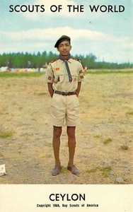 # B3663 BOY SCOUTS, " SCOUTS OF THE WORLD " POSTCARD, CEYLON - Picture 1 of 2