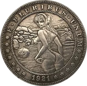Sexy Woman US Eagle Art craft Novelty Token Coin Collectible Hobby #A - Picture 1 of 2