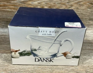VTG DANSK Glass Gravy Bowl & Ladle International Designs Fine Dining MCM NOB - Picture 1 of 7