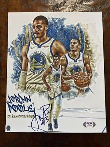 Jordan Poole Signed Photo PSA DNA Coa Autographed Golden State Warriors
