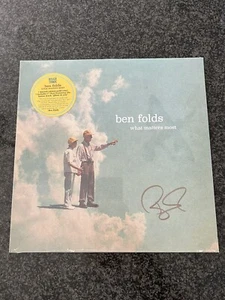 BEN FOLDS WHAT MATTERS MOST SIGNED METALLIC GOLD VINYL LP WITH BONUS FLEXI 7" - Imagen 1 de 2