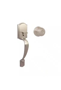 Eingangstürgriff & Knauf Set Defiant Castle Satin Nickel Finish - Bild 1 von 11