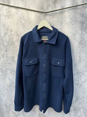 Sobrecamisa polar Napapijri fibra cerámica botón chaqueta Italia para hombre talla XL Foto 1 de 4