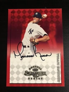 1998 Donruss Signature MARIANO RIVERA Auto RED SP *RARE* Yankees - Picture 1 of 5