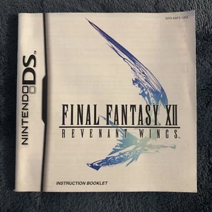 Final Fantasy XII: Revenant Wings (Nintendo DS, 2007) Instruction Manual Only - Picture 1 of 5