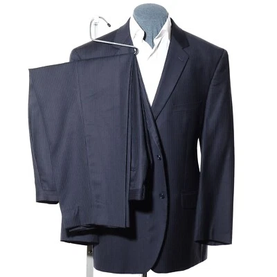 48R Alfani темно-серый в тонкую полоску кашемир/шерсть 2 изделия костюм 42 x 29 брюки куртка - Изображение 1 из 4