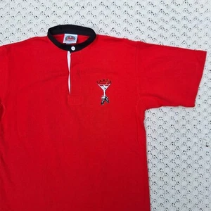 Vtg Barbarian Rugby Wear TARTS Heavy Cotton Blend Short Sleeve Red Shirt - Large - Picture 1 of 6