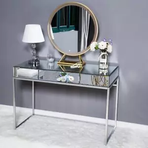 Mirrored Modern Console Table End Table with Drawer For Home Livingroom Bedroom - Picture 1 of 10