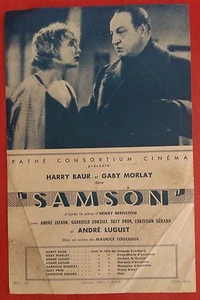Plaquette SAMSON Harry Baur GABY MORLAY Maurice Tourneur * - Imagen 1 de 1
