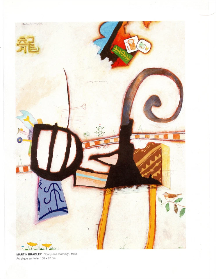 Martin Bradley Early One Morning Catálogo Abstracto Reproducción Arte 11-1/2 x 8 Foto 1 de 1