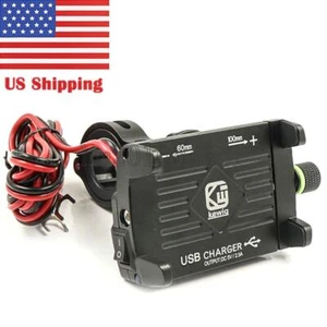 Motorcycle USB Charger Phone Holder For Harley Street Glide Touring FLHX - Picture 1 of 6
