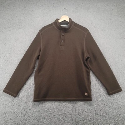 G.H. Bass & Co shirt mens Large brown outdoor fishing hiking camping high neck - Image 1 of 4
