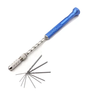 RC Hobby MICRO DRILL Hand Held Craft Model TWIST DRILL (10PCS)  -BLUE- - Picture 1 of 5