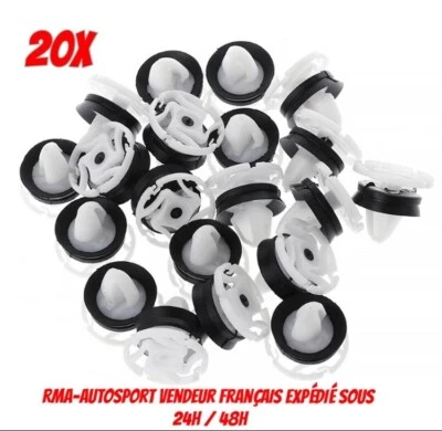 20x Clips Fixation Porte Panneau Garniture Peugeot Citroen C4/DS4 DS5 Renault .. - Immagine 1 di 3